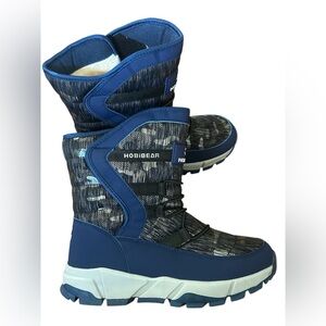 Hobibear Blue Camouflage Snow Boots Faux Fur Lined Winter Cold Weather Size 5